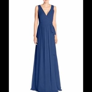 Ceremony Joanna August Newbury Long Tangled Up in Blue Wedding Bridesmaid